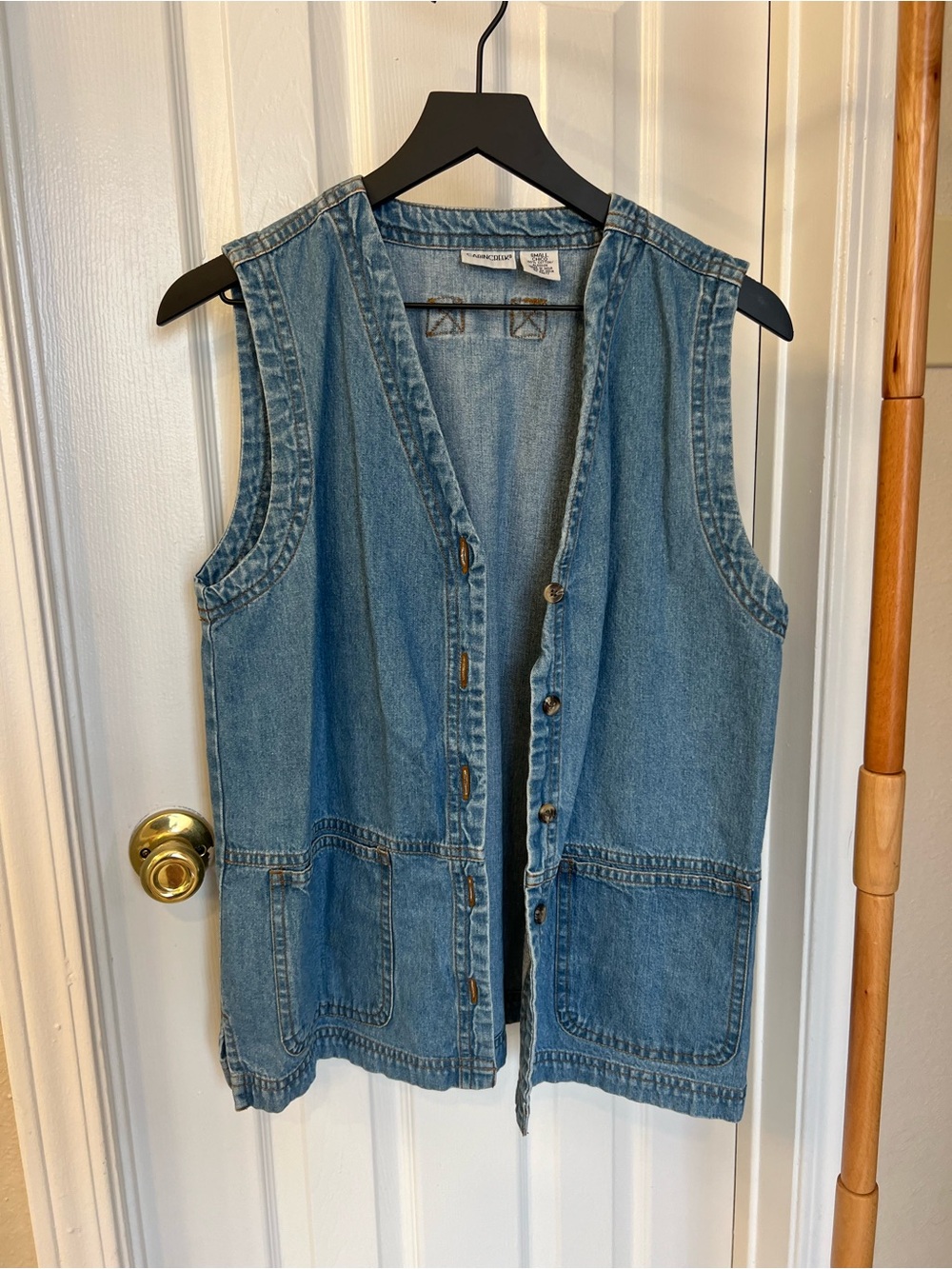 Cabin Creek Light Blue Denim Button-Front Vest
